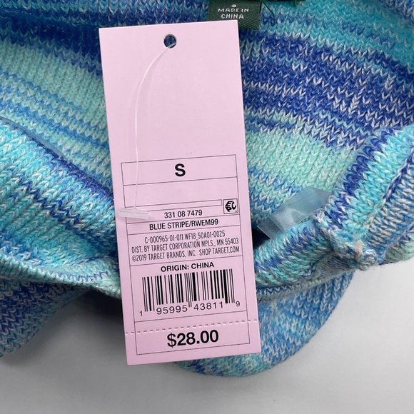 Wild Fable Women's Sleeveless Halter Striped Sweater Dress Small Blue St… - Picture 5 of 7